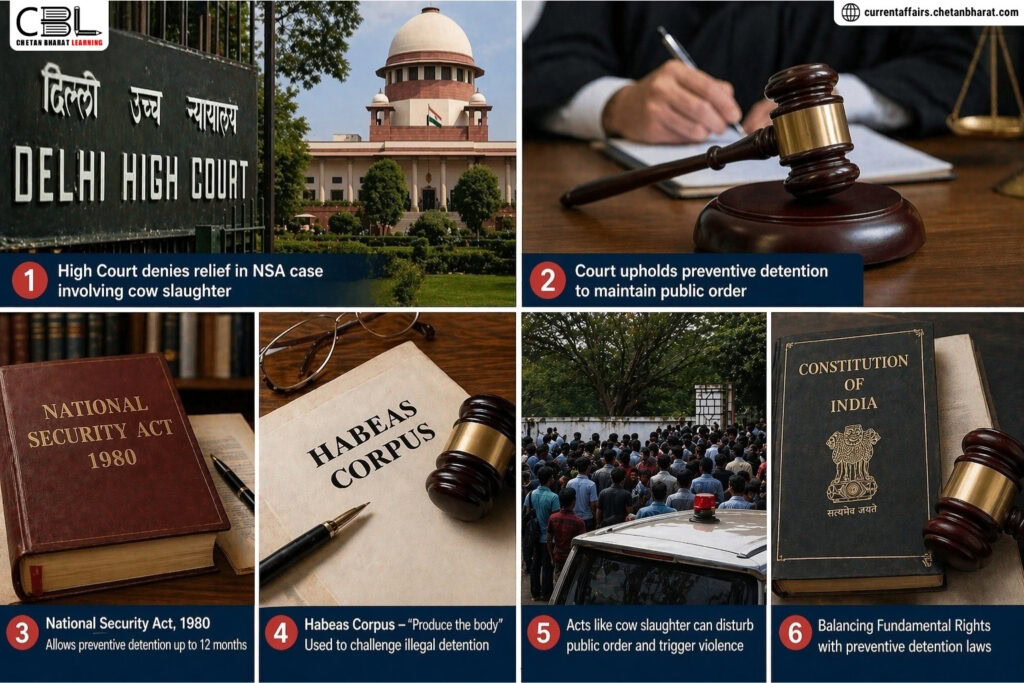 NSA habeas corpus preventive detention India UPSC