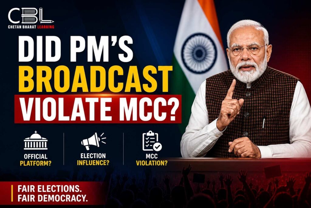 Did PM’s broadcast violate MCC in India – explanation of Model Code of Conduct rules, election influence concerns, and impact on fair elections.