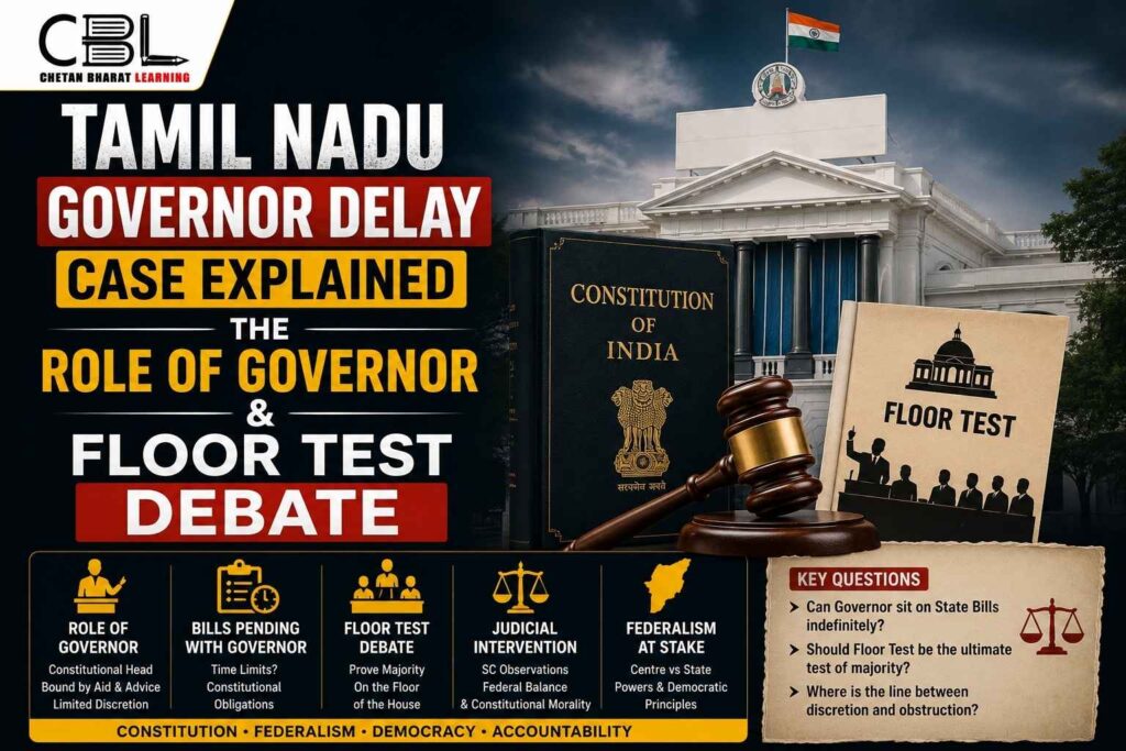 Tamil Nadu Governor Delay Case explained with Governor role, floor test debate, constitutional issues, and federalism in India.