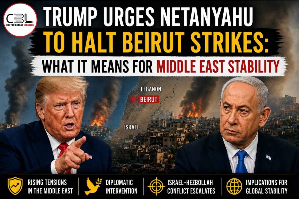 Trump urges Netanyahu to halt Beirut strikes amid rising Israel-Lebanon tensions and concerns over Middle East stability.