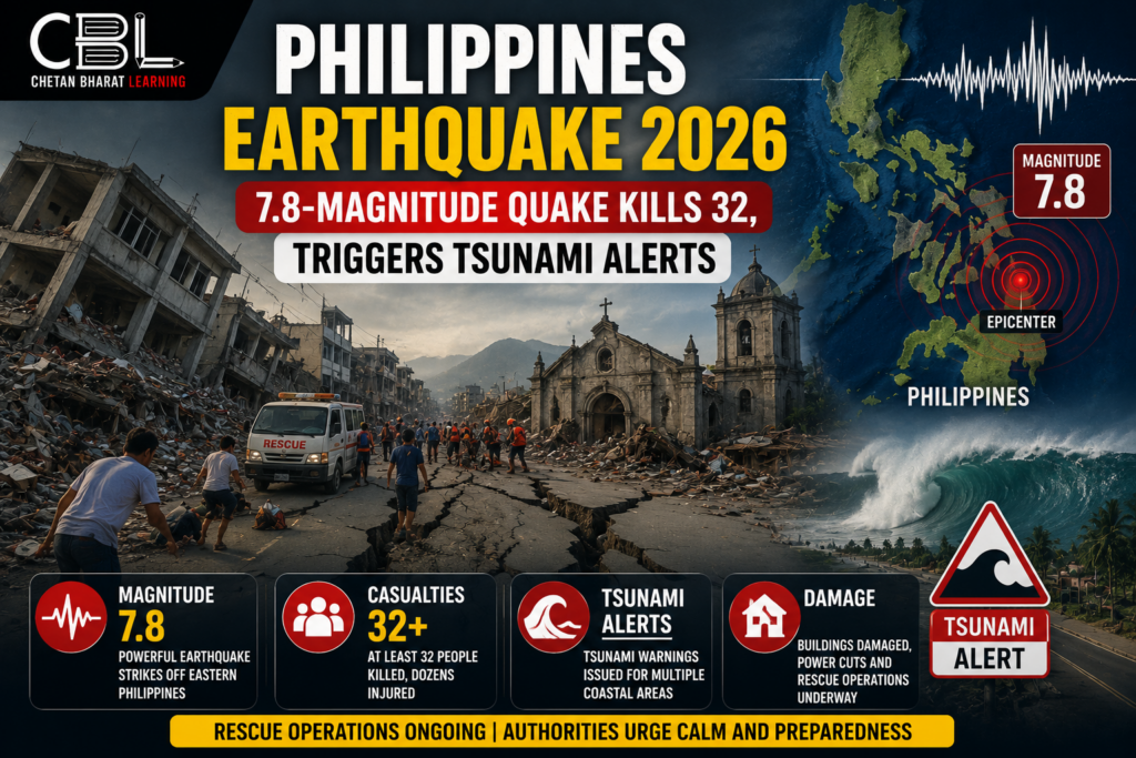 Philippines Earthquake 2026: 7.8-Magnitude Quake Kills 32, Triggers Tsunami Alerts