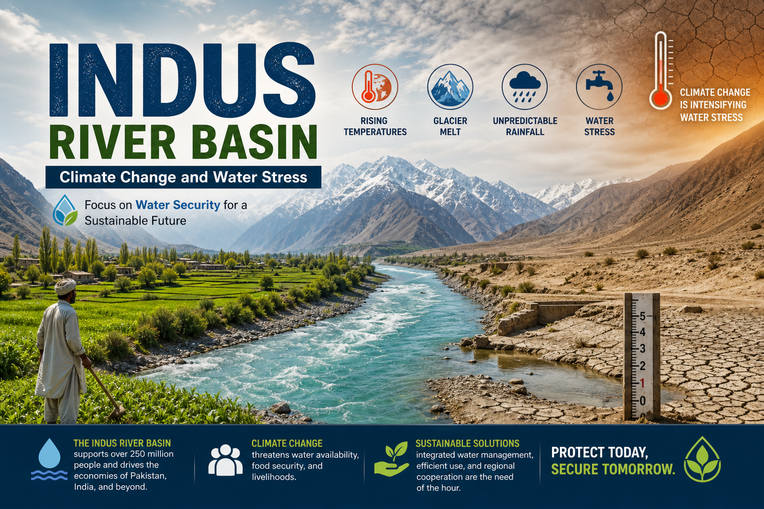 Indus River Basin: Climate Change and Water Stress
