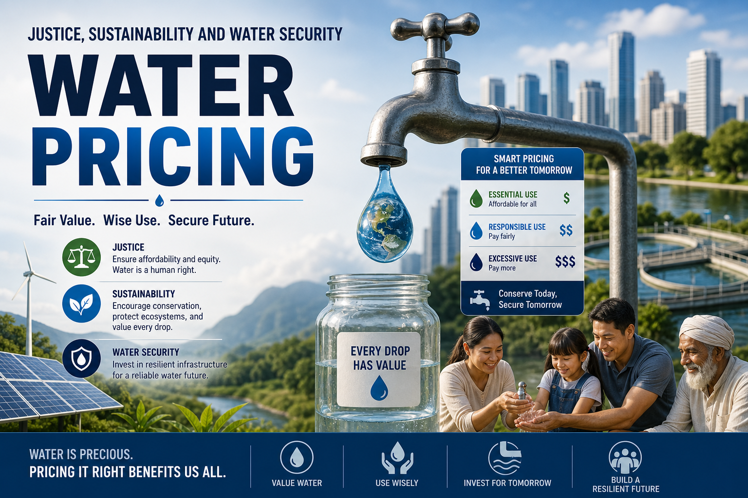 Water Pricing: Justice, Sustainability and Water Security
