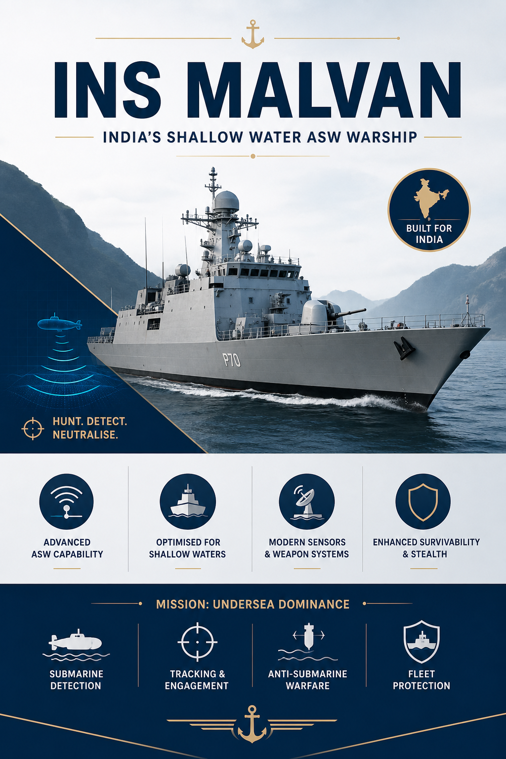 INS Malvan: India’s Shallow Water ASW Warship