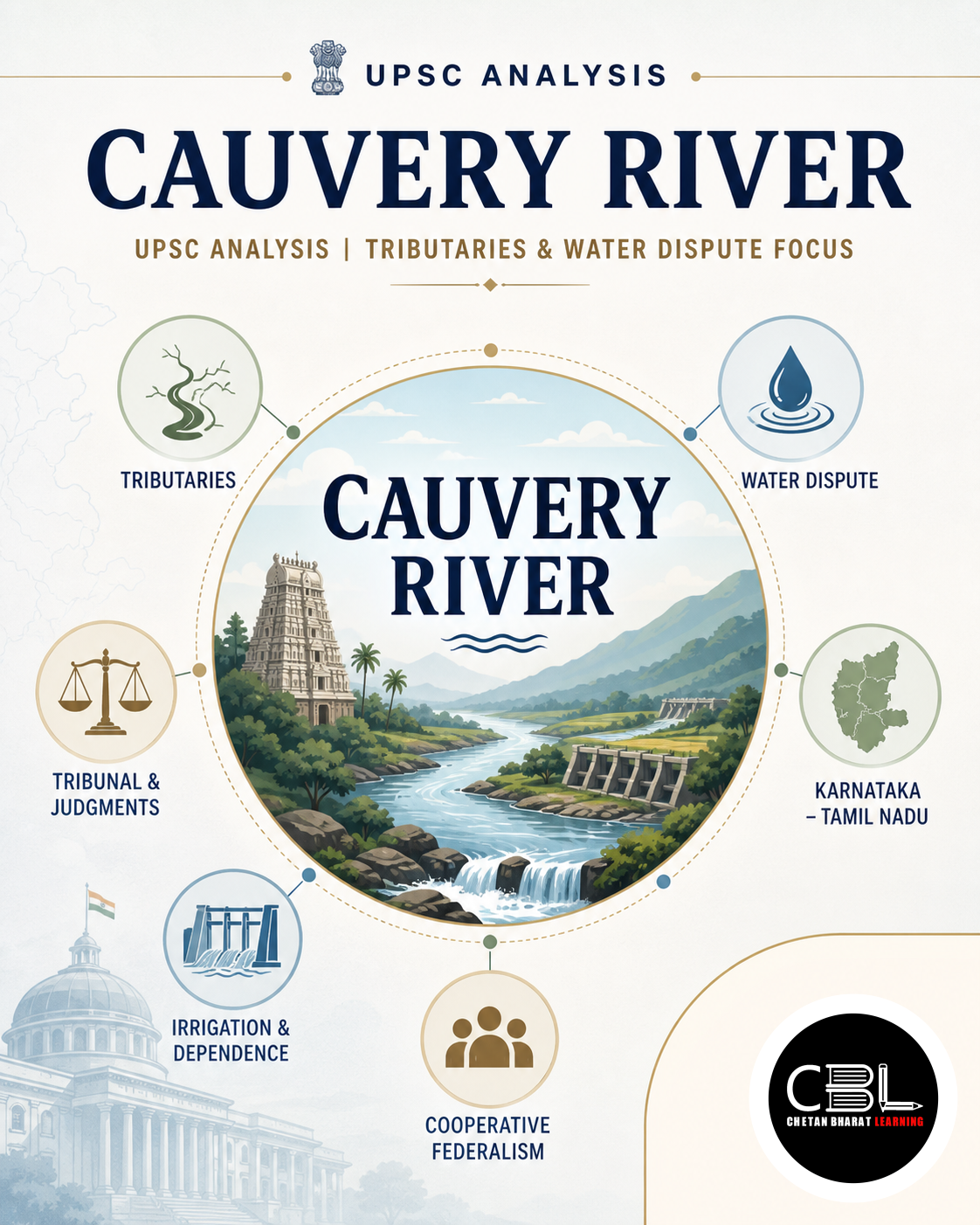 Cauvery River: UPSC Analysis, Tributaries & Water Dispute