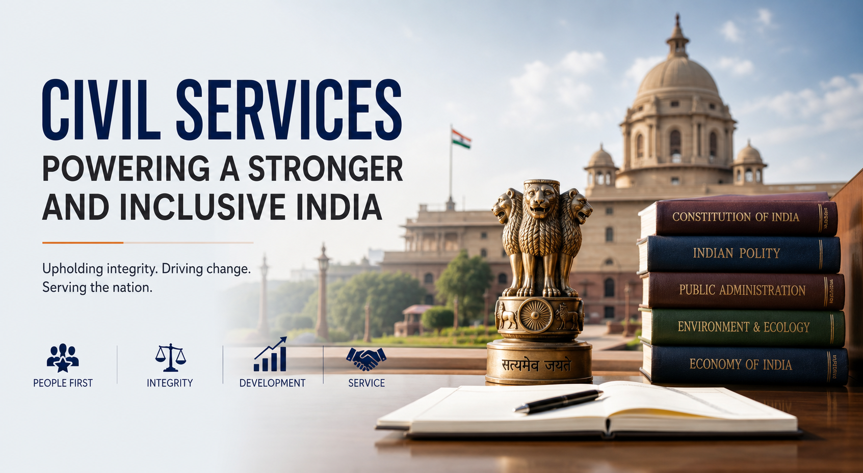 A premium editorial featured banner featuring gold jewellery, RBI building, NBFC growth graph, financial inclusion icons and secure lending concept in minimalist Bloomberg-style layout with navy, ivory and gold accents. Central title text: 'Jewellery-Backed Loans'. 16:9 aspect ratio, clean vector illustration, no watermark.