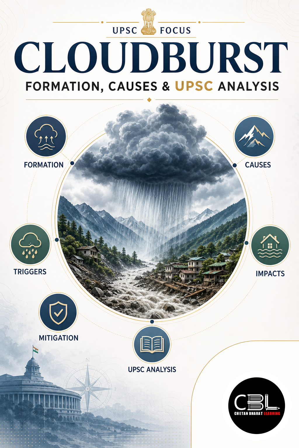 Cloudburst: Formation, Causes & UPSC Analysis