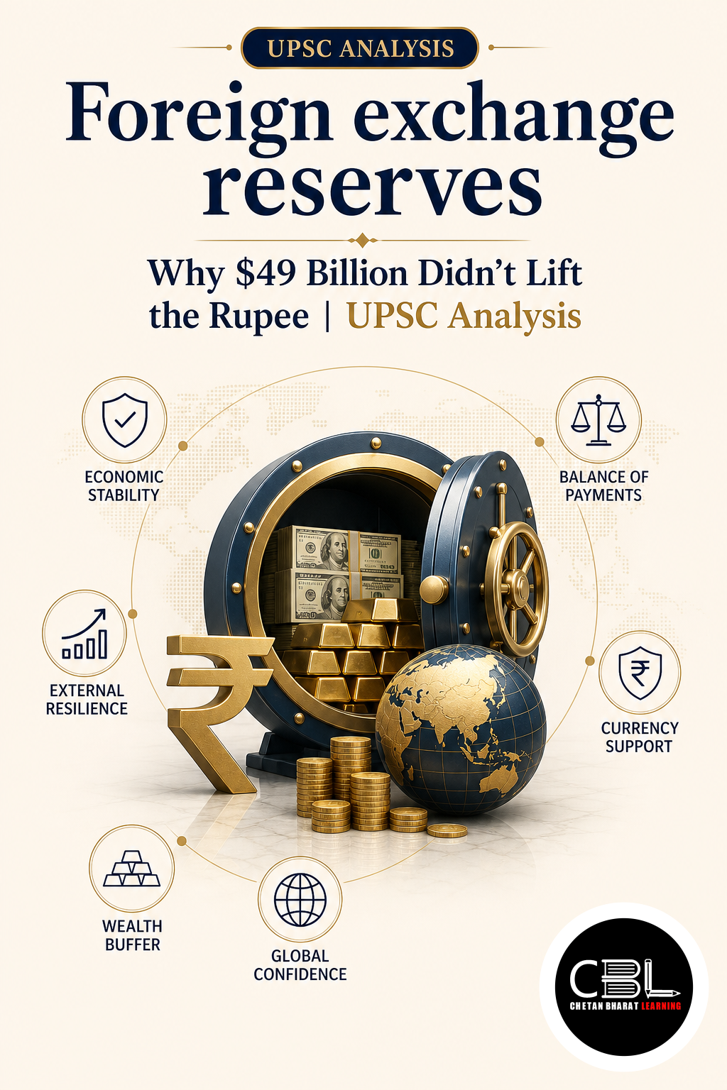 Foreign exchange reserves explained for UPSC aspirants