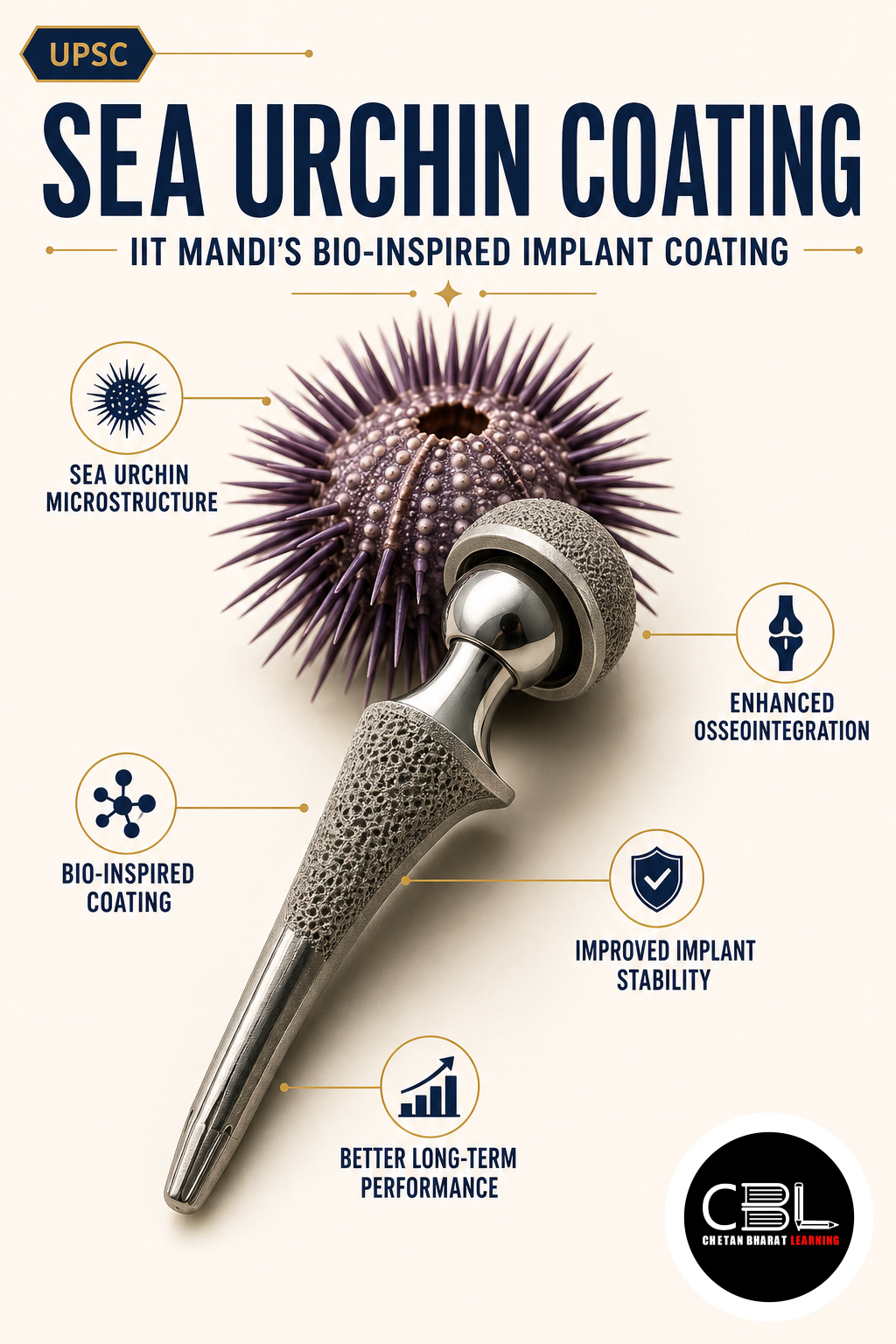 Sea Urchin Coating: IIT Mandi’s Bio-Inspired Implant Coating