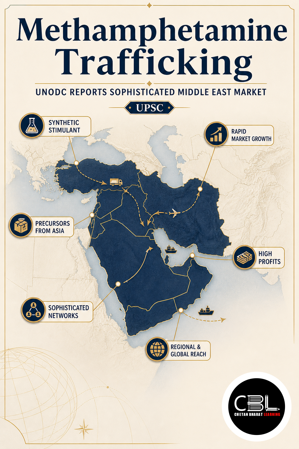 Methamphetamine Trafficking: UNODC Reports Sophisticated Middle East Market