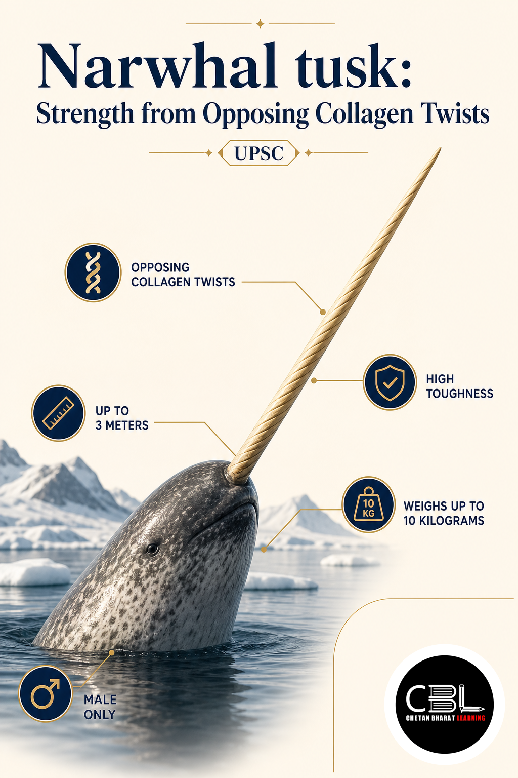 Narwhal tusk explained for UPSC aspirants