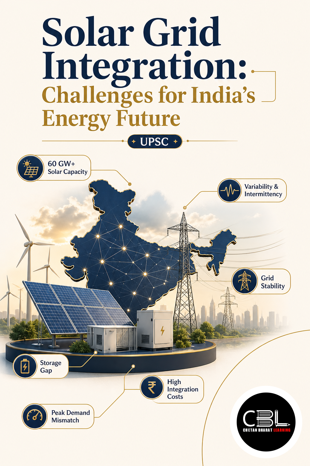 solar grid integration explained for UPSC aspirants