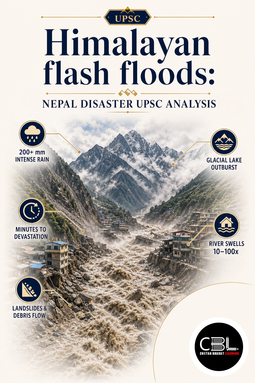 Himalayan flash floods explained for UPSC aspirants