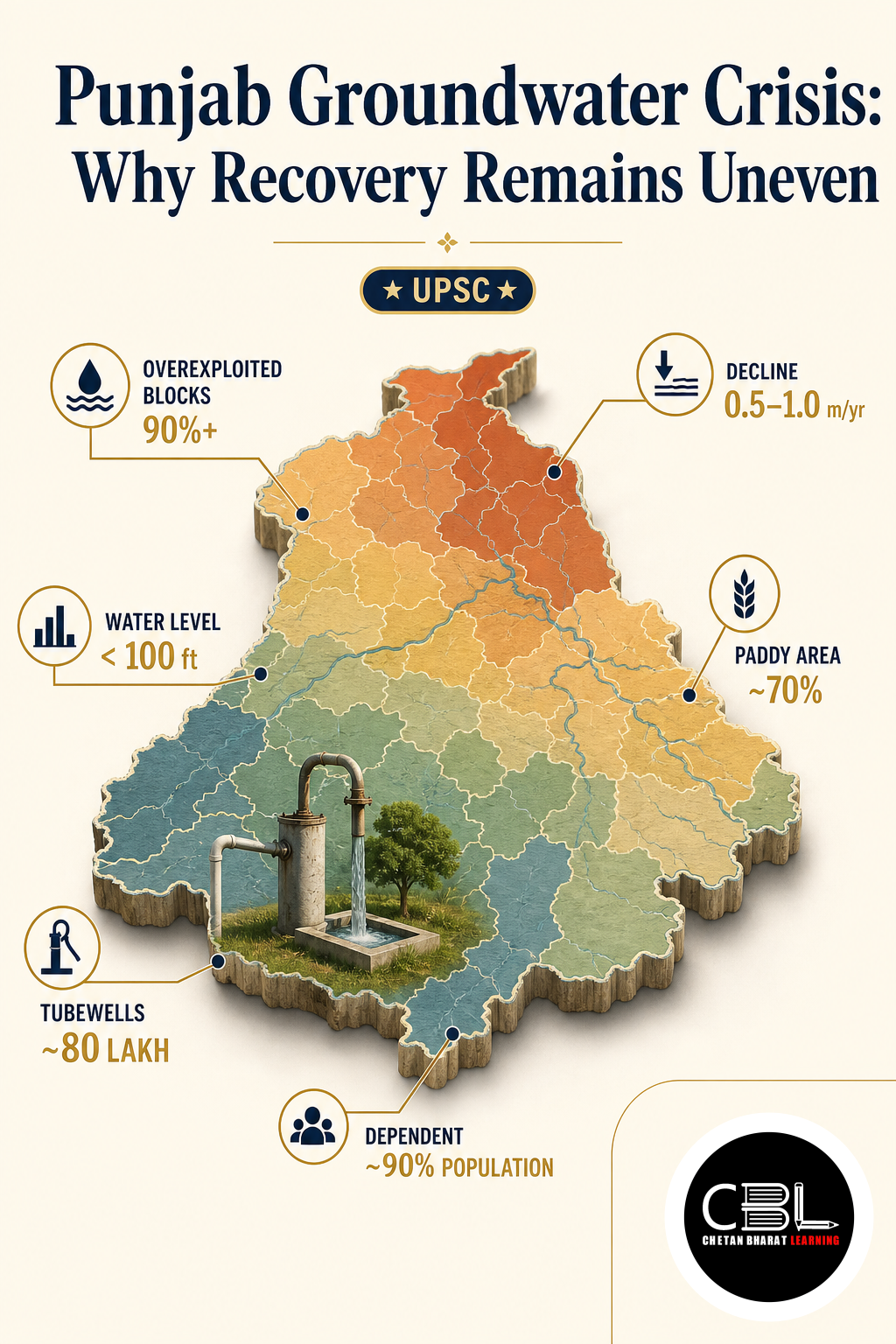 Punjab Groundwater Crisis explained for UPSC aspirants