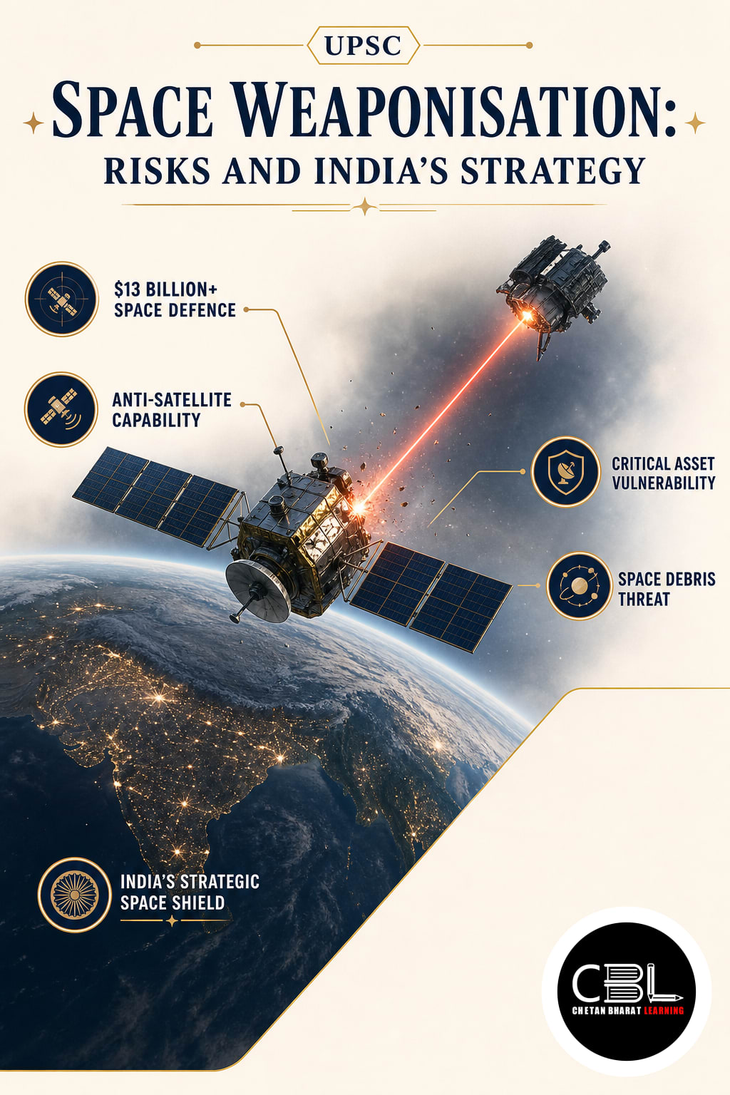 Space Weaponisation: Risks and India’s Strategy