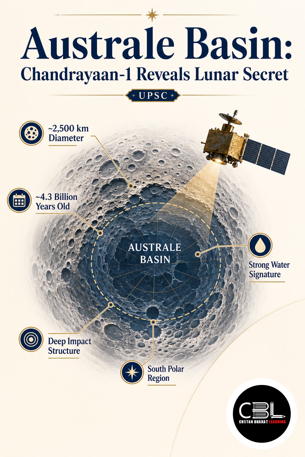Australe Basin: Chandrayaan-1 Reveals Lunar Secret
