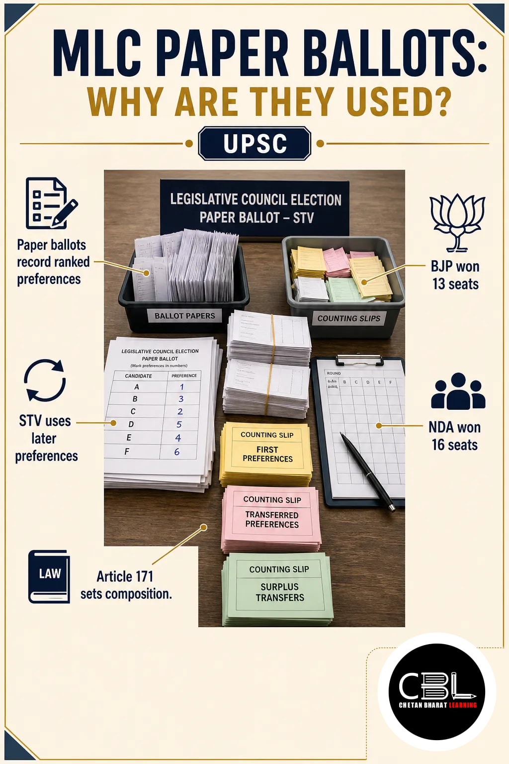 MLC Paper Ballots: Why Are They Used? | UPSC