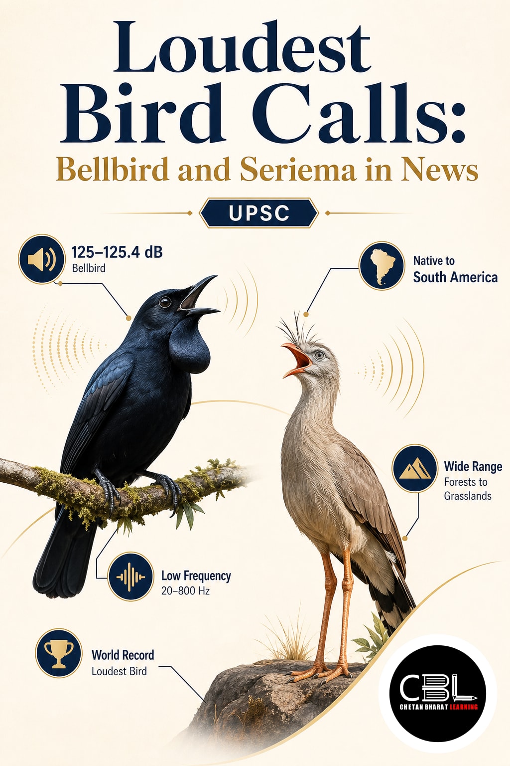 Loudest Bird Calls: Bellbird and Seriema in News