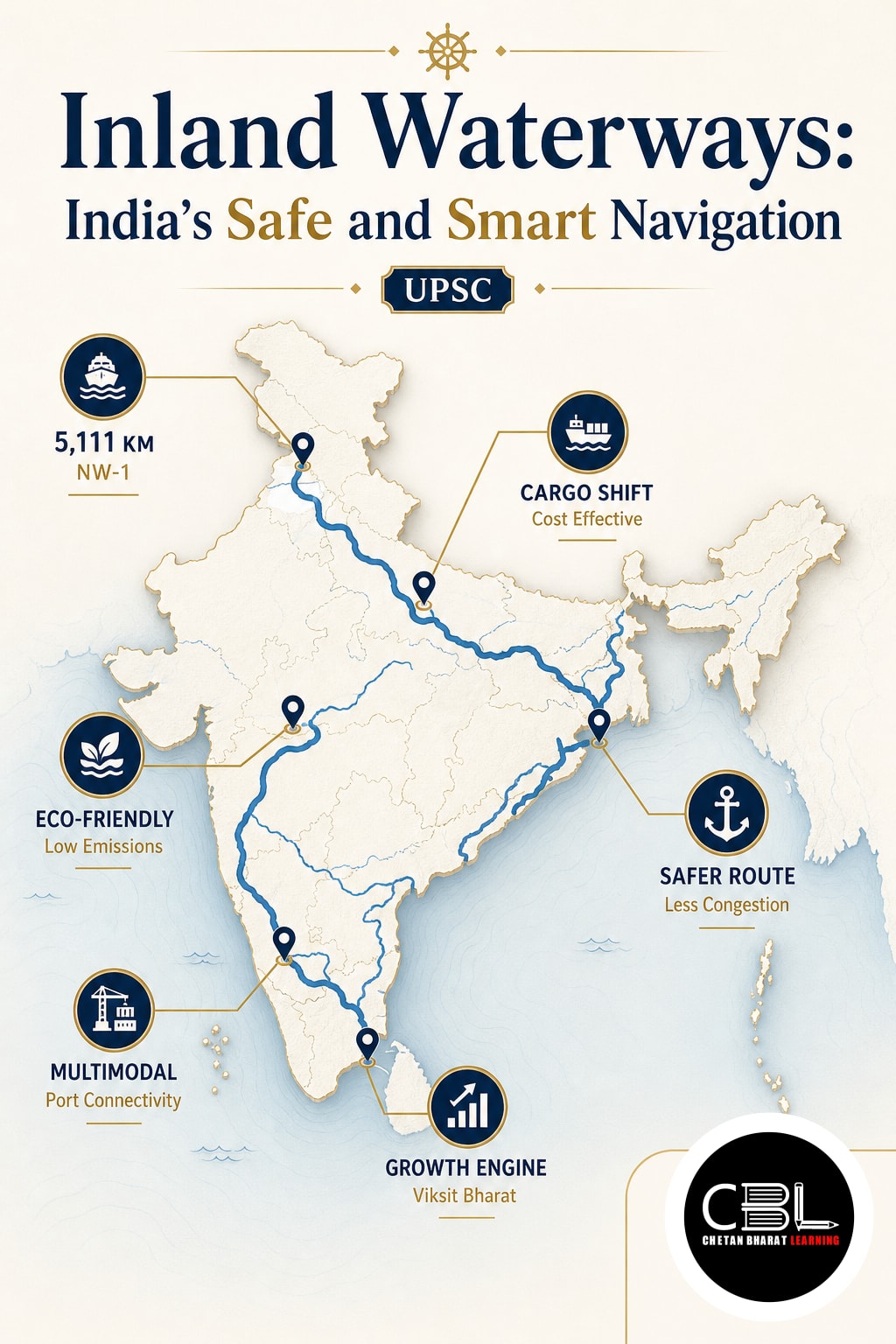 Inland Waterways explained for UPSC aspirants